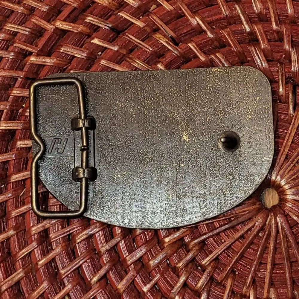 Vintage Raleigh Lights Brass Belt Buckle Tobacco Cigarettes Semi